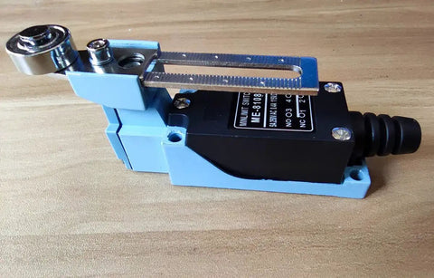 Side view of Limit Switch Travel Switch With Adjustable Roller Lever Arm for CNC Mill Laser Plasma Router, TZ-8108 model.