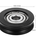 Sliding Barn Door Wheel Nylon Pulley With U Groove For Cabinet Closet And Window Doors 1.06 Inch Roller Bearing