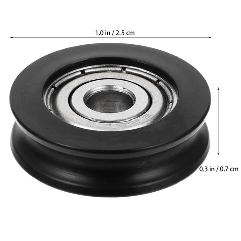 Sliding Barn Door Wheel Nylon Pulley With U Groove For Cabinet Closet And Window Doors 1.06 Inch Roller Bearing