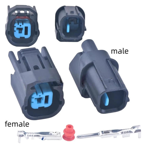 Slick One Pin Female Automotive Connector Wire Harness With Precision Cut Cable Rig Ready Auto Wiring Setup For Pickup Truck Install Hella Durable Plug And Play Electrical Adapter 61890591, showing male and female connectors.