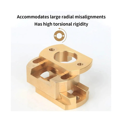 Upgrade Your 3D Printer With These Cool Oldham Couplers For V2 Cr10 And Cr10s Machines Featuring A Snazzy Z Axis Brass Linkage That Smoothly Connects T8 Screws For Hot Bed Builds Made For Fast Printing Vibes brass Oldham coupler