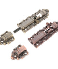 Sliding Door Bolt Lock Barrel Gate Latch Vintage European Zinc Alloy featuring intricate designs in antique finishes.