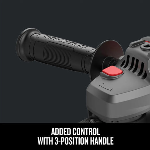 V20 Angle Grinder Four And A Half Inch Compact Tool Only 8500 RPM with 3-position handle for added control