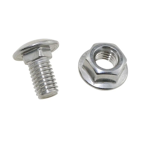 Track Bolt Beefy Heavy Duty Garage Door Hardware Screw Nut 304 Stainless Steel Bridge Square Neck Bolt M8x16mm With Flange Female M8