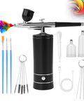 Airbrush Kit With Air Compressor For Nail Art Makeup Barber And Model Painting Wireless Air Brush System With Two Pressure
