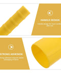 Close-up of yellow handle design for Two Pack Stretch Wrap Film Handle Tools For Fast Pallet Wrapping showing comfort and adhesion features.