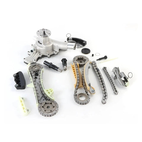 Premium Timing Chain Kit With Gears Plus Water Pump Replacement For 4.0L SOHC V6 Engines In Mazda And Mercury Cars Built Tough With Alloy To Last Miles Without Fail, alloy chains and gears