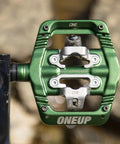 Ultra Thin Mountain Bike Clip Pedals Orange With Extra Large DH Sized Platform 26.8mm Profile for Maximum Grip