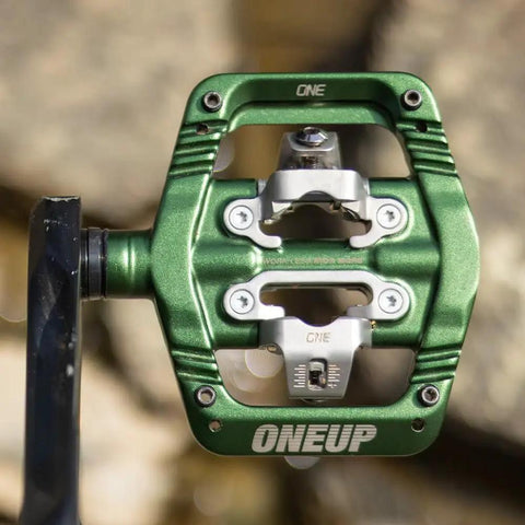 Ultra Thin Mountain Bike Clip Pedals Orange With Extra Large DH Sized Platform 26.8mm Profile for Maximum Grip