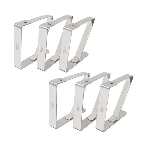 Heavy Duty Stainless Steel Tablecloth Clips Set Of 6 For Outdoor And Indoor Use Beefy Large Table Cover Clamps