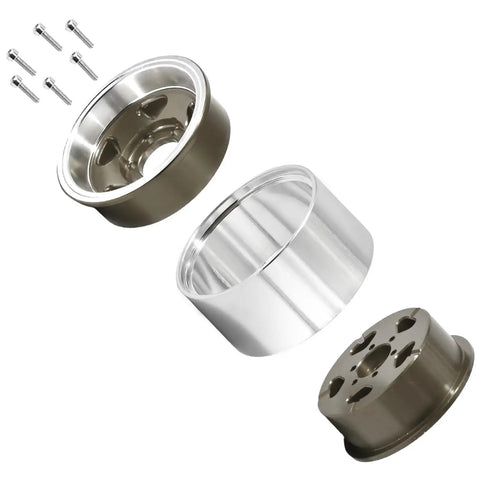 Beadlock Wheel Rim Set Aluminum Alloy RC Upgrade Part For One Eighteenth Scale Traxxas TRX4M And One Twenty Fourth Scale Axial SCX24 FCX24