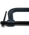 C-Clamp 10-1/8 In Opening, 5-7/8 In Throat, Beefy 8000 Lbs Clamp Force, Model 410, drop-forged frame, ACME-rolled spindle, black oxide