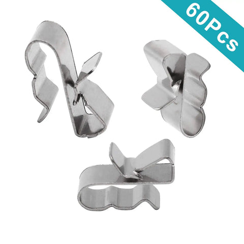 Heavy Duty Solar Panel Cable Clips Bulk 60 Pack Top Shelf Stainless Steel Wire Mounts for secure wiring in outdoor installations.