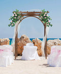 7Foot Wooden Garden Arbor Arch For Outdoor Trellis And Pergola, Perfect For Climbing Roses And Vines, Wedding Ceremony Decor