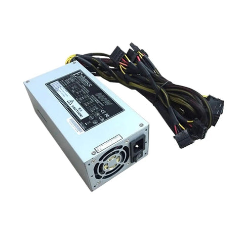 Beefy 800W Industrial Switch Power Supply for Rackmount Servers and Workstations in 2U 3U 4U 6U Chassis 100 to 240V Wide Range Rugged Pro Grade Power Unit Built for Heavy Duty Rigs, silver metal case with cables
