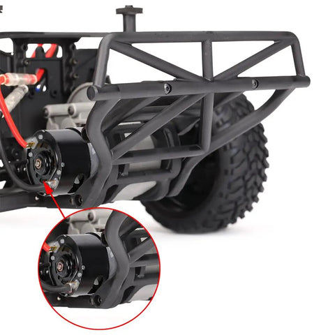 Close-up of 550 12T Brushed RC Motor For 1x10 Scale Traxxas Slash Rustler Stampede And Arrma Granite Senton Typhon