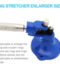 Portable Ring Stretcher And Expander Tool Featuring 13 Heavy Duty Dies For No Sweat Jewelry Resizing, blue sizer for enlarging plain rings.