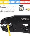 Ratcheting Wire Crimping Tool For Heat Shrink Connectors Pro Grade Crimper Pliers For 10 To 22 AWG Wire High Precision Jaw
