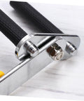 Close-up of Portable Drywall And Tile Lifter Set With Sweet Adjustable Grip heavy duty alloy grips and rubber pads.