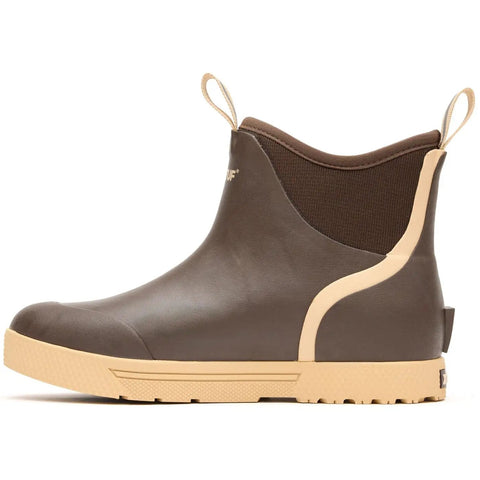 Side view of Wheelhouse Ankle Deck Boot For Men Brown With Dual Density Comfort Insole And Slip Resistant Outsole Built For Severe Wet Conditions