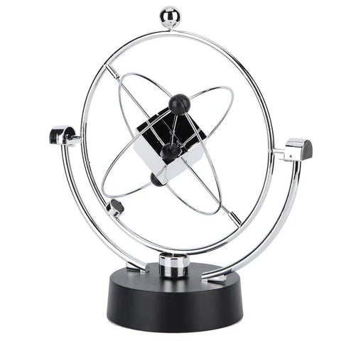 Magnetic Swing Kinetic Orbital Desk Ornament For Your Office Space With Smooth 3D Pendulum Motion Space Themed Decor That Sparks Creativity And Vibe Easy Setup Modern Sleek Office Accessory, black base