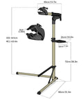 Heavy Duty Bike Repair Stand For Mountain And Road Bikes, Stable 80 Lbs Capacity, dimensions labeling