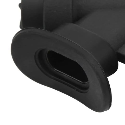 Close-up of black Universal BCD Inflator For Scuba Gear With 45 Degree Oral Power Inflator Fits 1 Inch Flex Hose Fast Swap Easy Install
