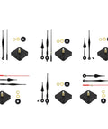 Silent Clock Movement Replacement Kit with ABS mechanism, hands, and mounting hardware for DIY timepieces; energy-efficient