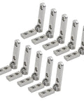 Heavy Duty Zinc Alloy Jewelry Box Hinges Set With Screws, 10 Pack In Silver 1.2 X 0.2 X 0.8 Inches for small boxes