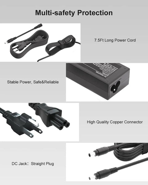 Peloton Replacement Power Cord 12V 5A AC DC Charger for PLTN RB1V1 RB1VO RB1VQ Gen 1 2 3 Bikes with multi-safety features