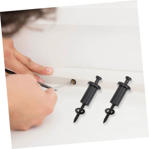 Installation of Heavy-Duty Barn Door Track Spacers Kit With Screws, Four Adjustable Spacers, Carbon Steel Wall Connectors visible