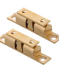 Beefy Heavy Duty Ball Door Latch Roller Catch Set For Boats And Furniture, golden copper finish, stainless steel, built to last