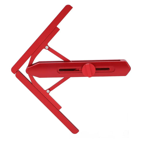 Slick Foldable Miter Saw Angle Duplicator And 180 Degree Protractor, red aluminum tool for woodworking gauge precision cutting.