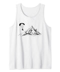 Paragliding Mountain Paramotor Tank Top For Powered Paraglider Fans Lightweight Classic Fit Tee With Double Needle Sleeves And Hem White Color Real Deal Gear For Motor Paraglider Pilots And Adventure Junkies, featuring a paraglider graphic.