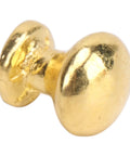 Miniature Round Head Pull Handles Set for Dollhouse Cabinets and Drawers, One to Twelve Scale Metal Knob Hardware in Gold Tone