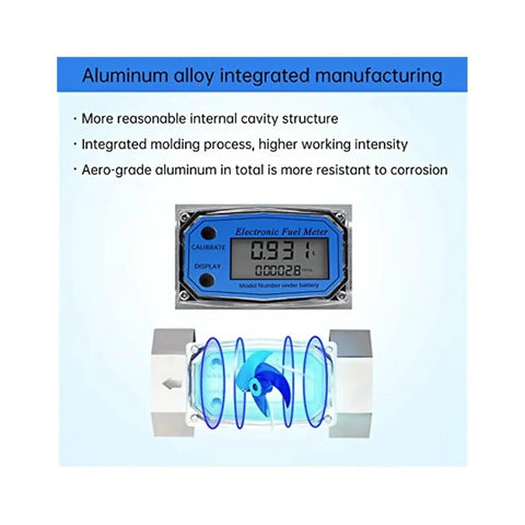Fuel Flow Meter And Water Meter For Measuring Crude Oil Gas Methanol And Water With Clear Flow Display Multi Fluid Gauge For RV Water Heaters