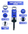 Golf Ball Retriever With Telescoping Handle Up To 29.5 Inches, Portable Shag Bag With Pocket, Blue Ball Collector Holds About 75 Balls