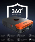 Beefy 10kW 48V Solar Inverter with Split Phase 120V and 240V pure sine wave output, 360-degree protection showcase