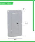 Dimensions of Homeline Load Center 125 Amp Convertible Main Lugs 1 Phase 20 Space 40 Circuit Panel With Cover Ground Bar