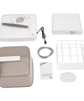 Portable Countertop Dishwasher With Built In Water Tank No Hassle Automatic Cleaner With 360 Rotating Spray Arm Three Wash Cycles fits all components laid out.
