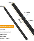Heavy Duty Piano Hinges 20 Inch Long 2 Inch Open Width Black Stainless Steel With Holes Built To Last For Wood Furniture Cabinets Doors Mailboxes Tool Storage Boxes diagram
