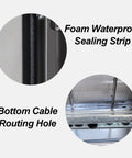 Rugged 304 Stainless Steel Electrical Enclosure Outdoor Weatherproof Junction Box Floor Standing With Slanted Top For Easy Water Runoff And Tight Interior Seals Industrial Grade Safe And Durable, foam seal and bottom cable hole