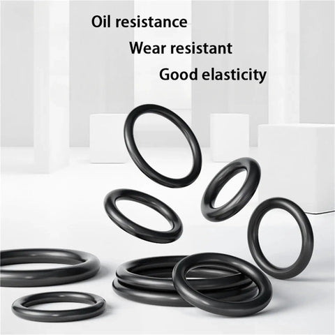 2.4mm O Ring Set Gasket Seal Kit Nitrile Rubber O Rings Assortment For Automotive And Industrial Use High Elasticity And Wear Resistant Seals Great For Replacement In Machinery Automotive Plumbing And Marine Projects Durable Performance, black nitrile O-rings with oil resistance