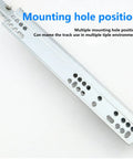 Heavy Duty Soft Close Drawer Slides Full Extension Undermount Runners For Cabinets showing multiple mounting hole positions.