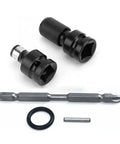 Hot Stuff 5 Piece 1/2 Inch Square To 1/4 Hex Ratchet Adapter Kit Converter Tool Set Wrench Socket Spanner Drill Drive Bit Chuck with bits and pin