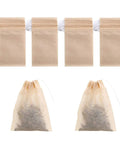 400 Count Disposable Tea Filter Bags With Drawstring For Loose Leaf Tea Unbleached Natural Paper 7 By 9 Cm Your Go To Tea Infusers