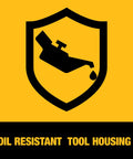 Heavy Duty Brushless Cordless Ratchet 1/2 Inch Drive 20V Max Tool With Smooth Shifting Action And Built In Led Work Light Tough Glass Nylon Build No Sweat Wrenching For Mechanics And Weekend Warriors Bare Tool oil resistant tool housing logo on yellow background.