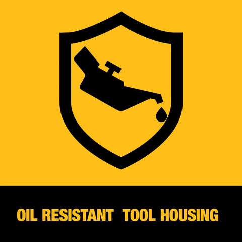 Heavy Duty Brushless Cordless Ratchet 1/2 Inch Drive 20V Max Tool With Smooth Shifting Action And Built In Led Work Light Tough Glass Nylon Build No Sweat Wrenching For Mechanics And Weekend Warriors Bare Tool oil resistant tool housing logo on yellow background.