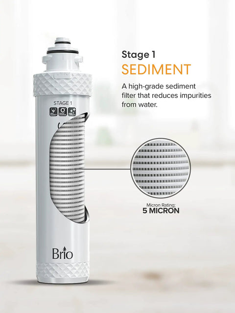 Sediment Water Cooler Filter Replacement For 300 To 700 Series No Fuss Twist On Install, showing filter and cutaway view