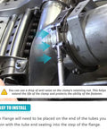 Three Inch V Band Exhaust Clamp With Flange Stainless Steel For 3 Inch Exhaust Piping installation demonstration